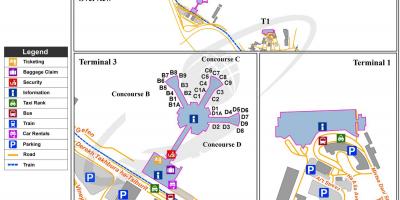 Ben gurion airport terminal 3 mappa