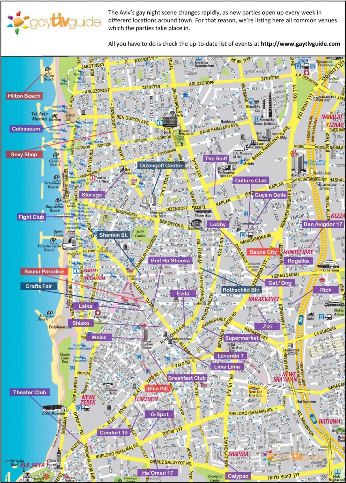 la mappa dei gay di Tel Aviv