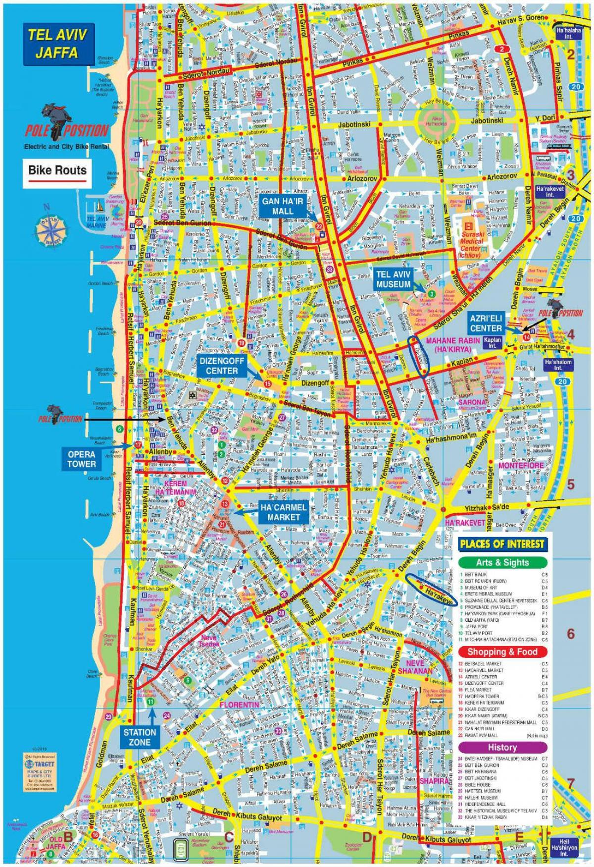 mappa di Tel Aviv moto