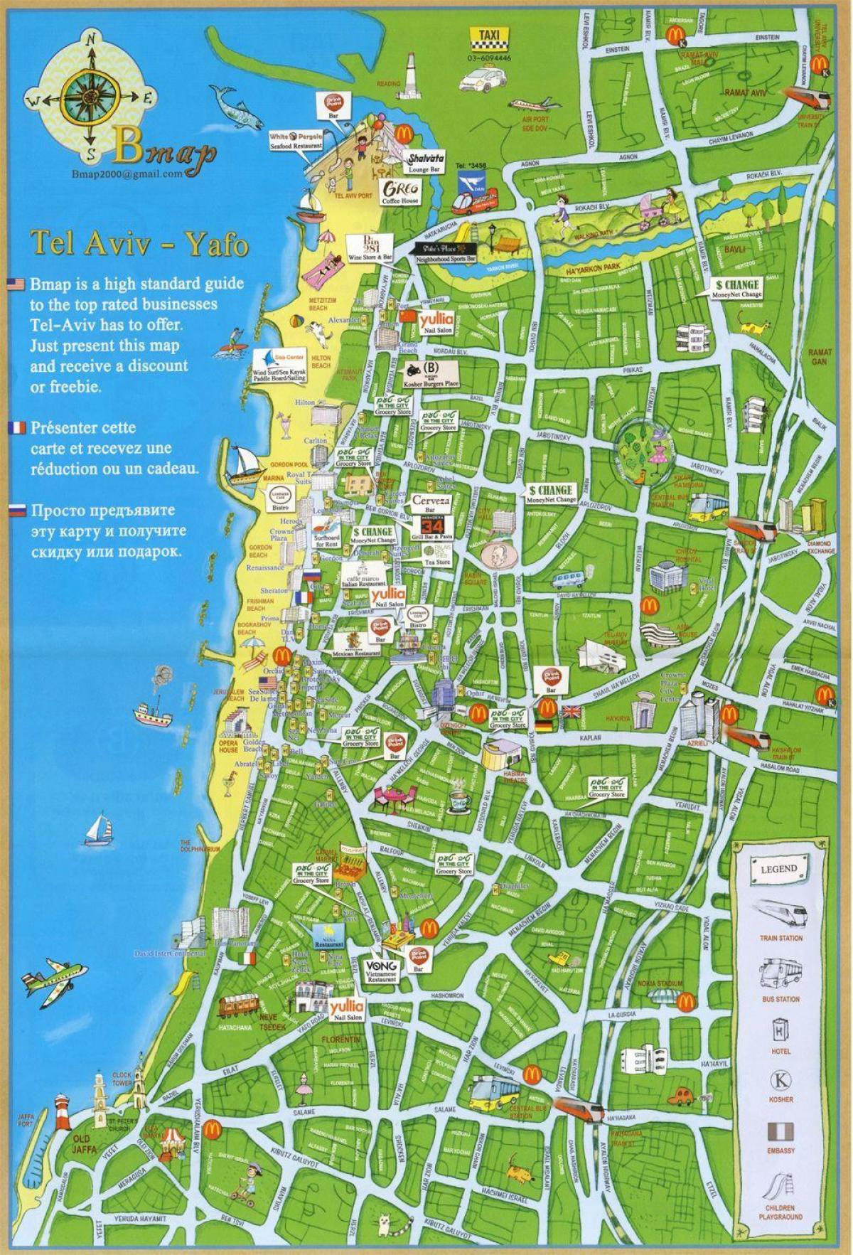 Tel Aviv attrazioni mappa