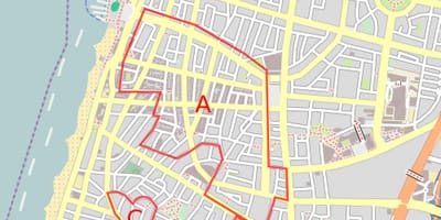 Mappa della città bianca di Tel Aviv