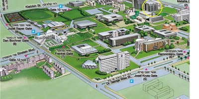 L'università di Tel Aviv mappa del campus