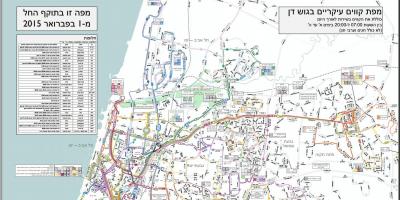 Tel Aviv linee di autobus mappa